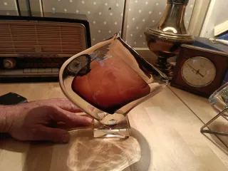 Cristal Murano Rojo Transparente Hecho a Mano