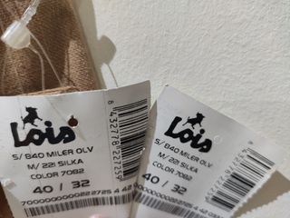 Pantalón vaquero Lois campana talla 40 camel