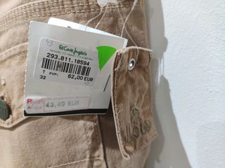 Pantalón vaquero Lois campana talla 40 camel