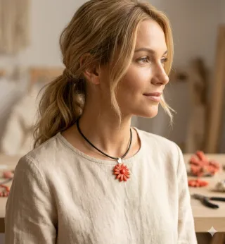 Ciondolo Margherita Corallo Vintage