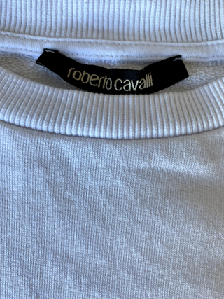 Roberto Cavalli sudadera tigre blanca hombre L