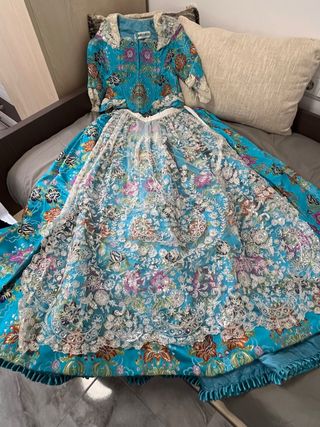 Traje Fallera Azul Turquesa