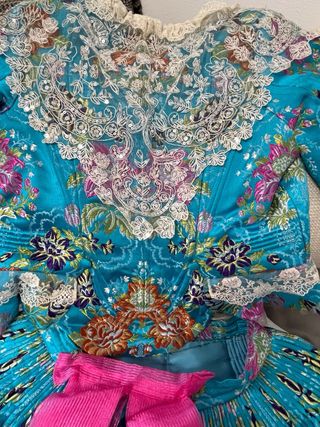 Traje Fallera Azul Turquesa