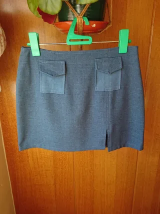 Minifalda verano azul T38/40