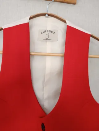 Chaleco de traje campero rojo Jiménez Artesanía T.