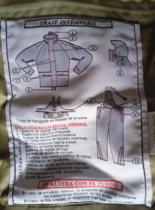 Traje de tormenta camuflaje boscoso