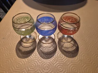 Juego 3 Vasos Decorados