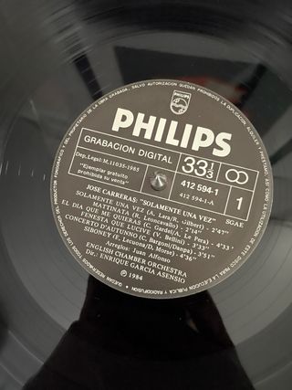 Vinilo Jose Carreras - Solamente una vez