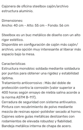 Grande offerta: Cassettiera per ufficio con serratura