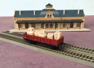 Vagón H0 Electrotren con fardos