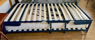 Litera metálica plegable azul. 3 uds. disponibles