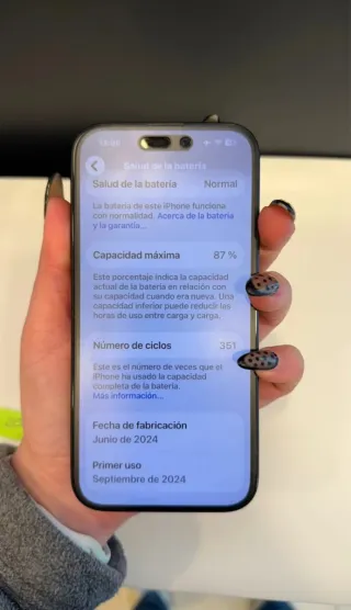 iPhone 15 Plus, 128gb y 87% Batería