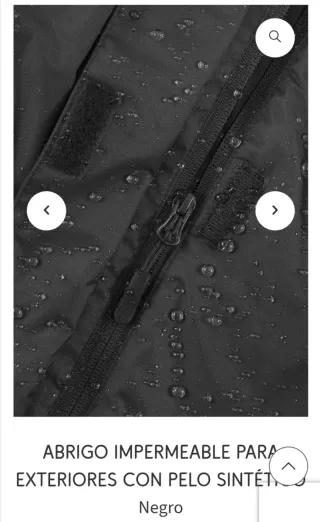 Abrigo impermeable BPC negro con capucha