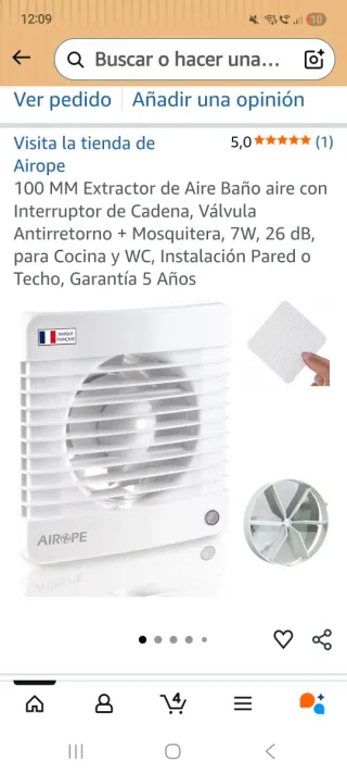 Extractor de Aire Airope 100mm