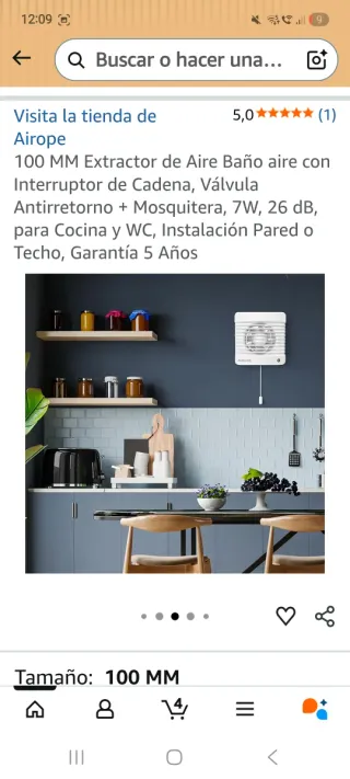 Extractor de Aire Airope 100mm