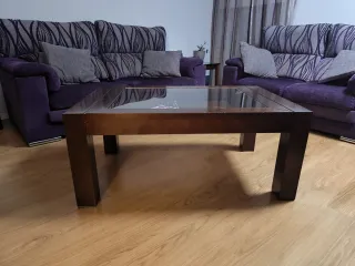 Mesa de centro elevable nogal