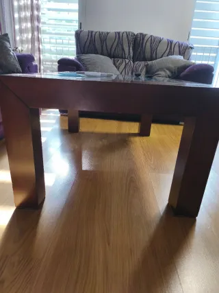 Mesa de centro elevable nogal