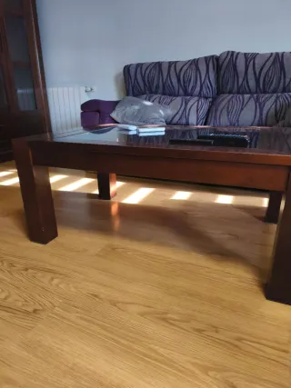 Mesa de centro elevable nogal