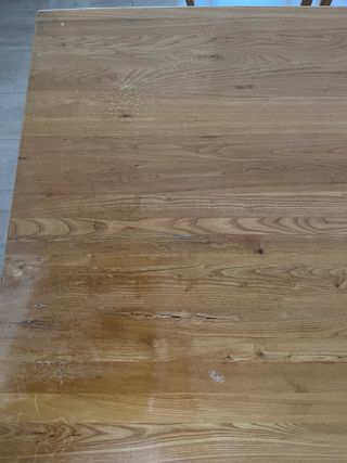 Tavolo da Pranzo in Legno Massello Beige/Marrone