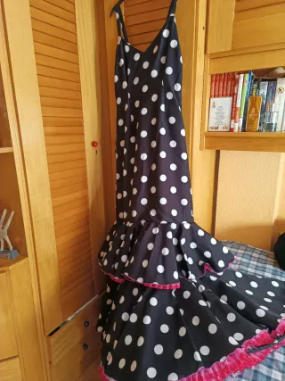 Vestido Flamenca Lunares Hecho a Mano.