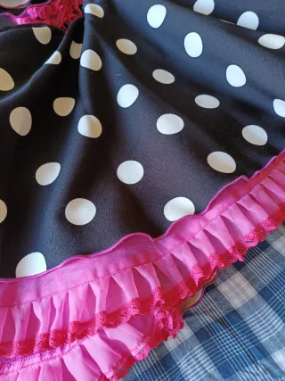 Vestido Flamenca Lunares Hecho a Mano.