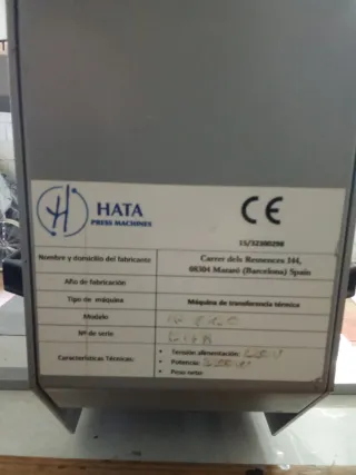 Prensa térmica para sublimación