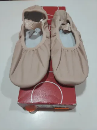 Zapatillas Capezio Piel Talla 35 Beige