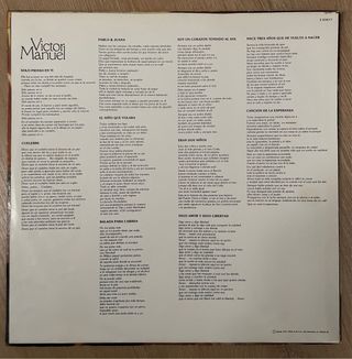 Vinilo Victor Manuel - Soy un Corazón Tendido al S