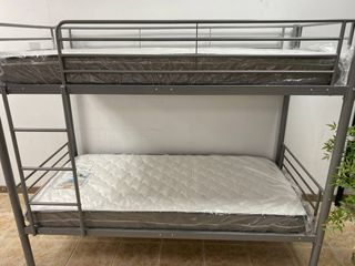 Litera de metal versátil divisible en 2 camas