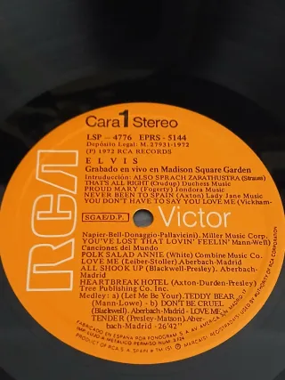 Elvis Grabado en Vivo Madison Square Garden