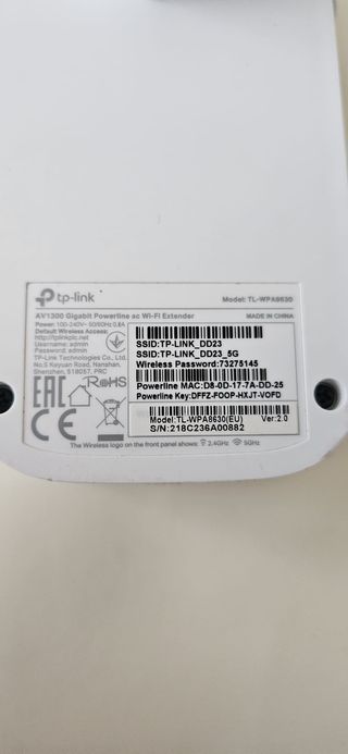 PLC TP-Link WPA8630 Kit 2 Unidades