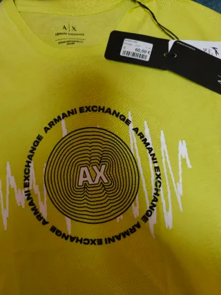 Camiseta Armani Exchange AX Amarilla Nueva