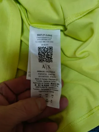 Camiseta Armani Exchange AX Amarilla Nueva