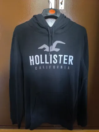 Sudadera Hollister Negra Talla XL