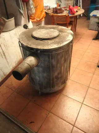 Calefactor leña industrial metal