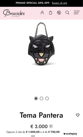 Borsa Braccialini TEMA PANTERA NERA