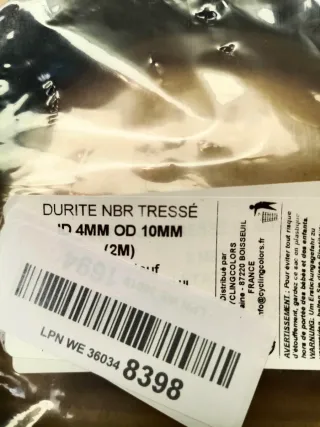 Tubo Gasolina NBR Tejido 4mm