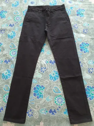 Pantaloni uomo slim neri taglia 44