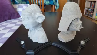 Bustos Star Wars Yoda y Darth Vader