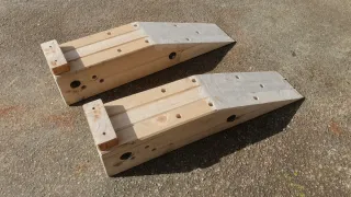Rampas de elevación para coches de madera