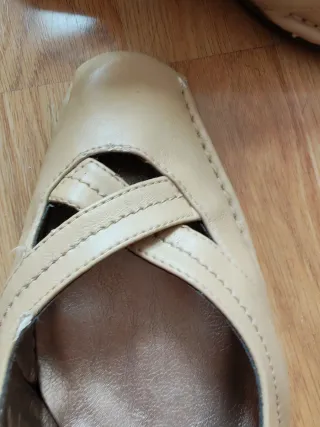 Zapatos Slingback Beige Mujer