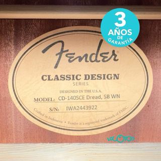 GUITARRA ACUSTICA FENDER CD-140SCE DREAD SB WN