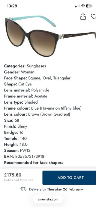 Gafas de sol Tiffany & Co. 0TF4089B Tortoise