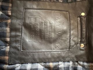 Cazadora Piel Easy Wear Hombre Negra