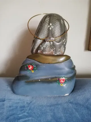Figura Virgen María antigua 19×17×10cm.ArteCasa