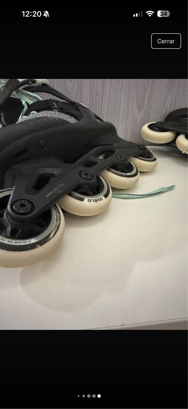 Patines en línea grises y menta Talla 38