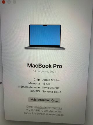 MacBook Pro M1 14 16GB (2021). Perfetto Stato