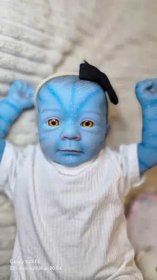Muñeca estilo reborn Avatar 43 cm, cuerpo de tela