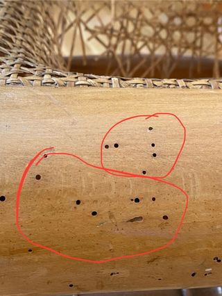 Silla mecedora antigua madera ratán