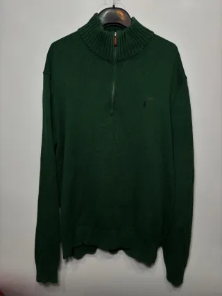 Jersey Polo Ralph Lauren half zip Verde